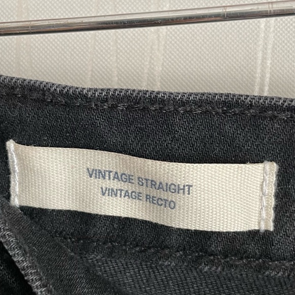 Women's High-Rise Vintage Straight Jeans - Universal Thread Black 2/26 - Picture 10 of 11